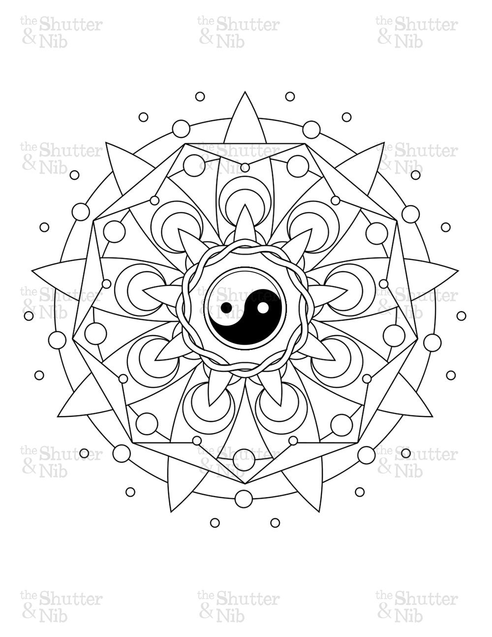 yin and yang coloring pages - photo #47