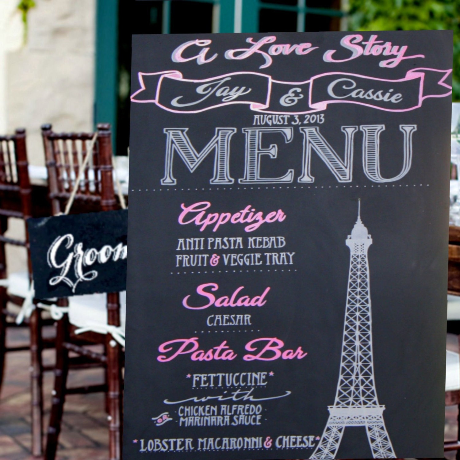 french-themed-chalkboard-wedding-menu-sign-illustrated-custom-just-a