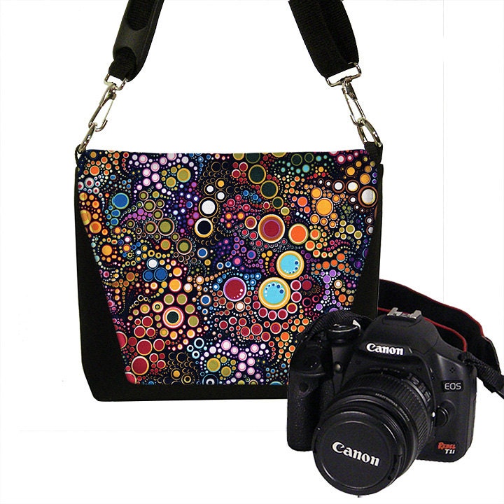 Colorful Slr Camera Case Bag Small Dslr by janinekingdesigns
