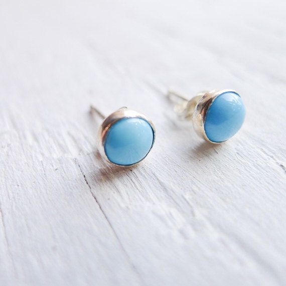 Turquoise Stud Earrings - Sleeping Beauty Turquoise Posts