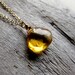 Honey. Citrine Necklace, Yellow Stone on 14k Gold Filled, Gemstone chain necklace