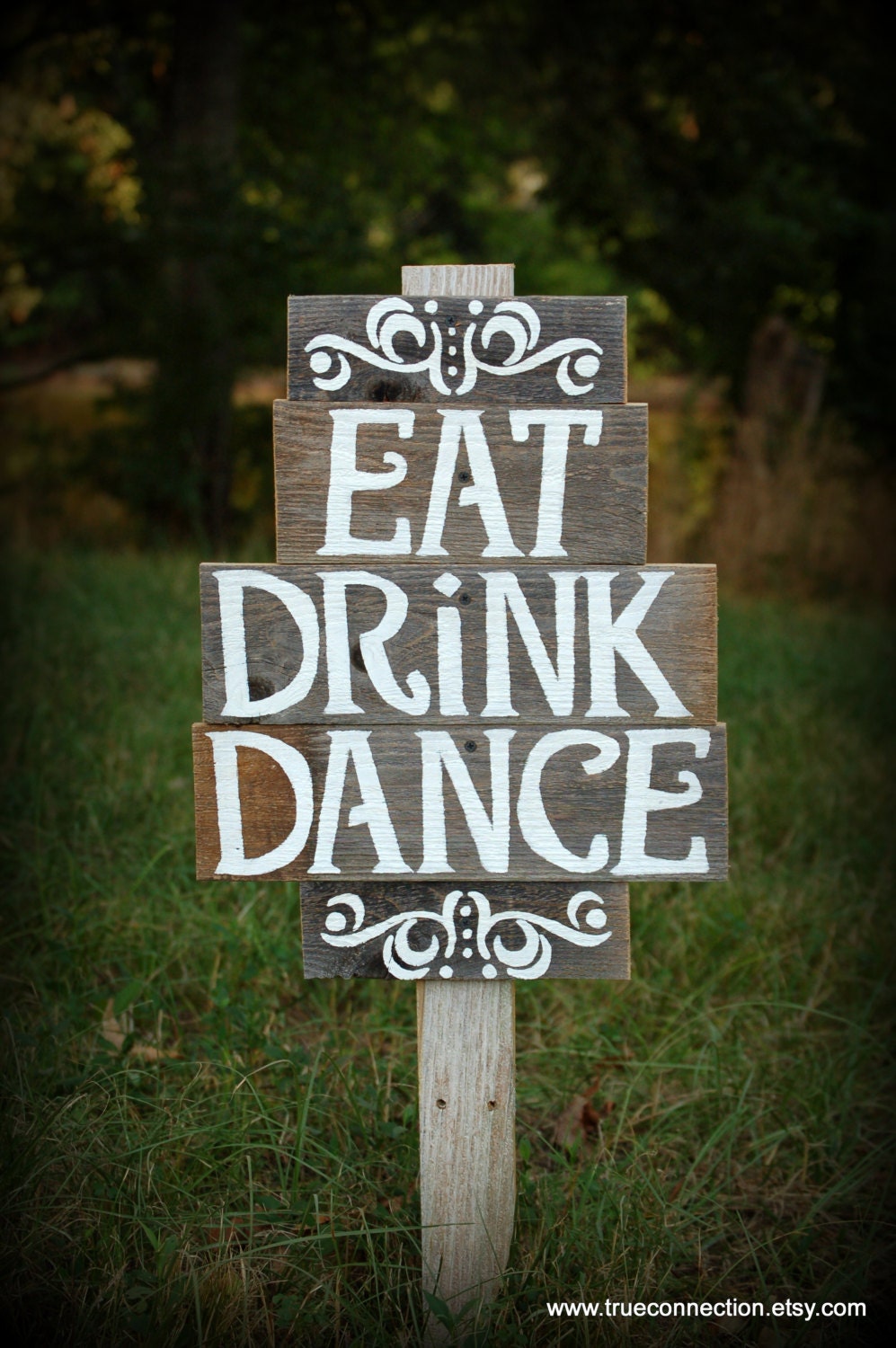 reception EAT signs Rustic Signs rustic Reception sign Wedding DRINK  DANCE Vintage   Wood