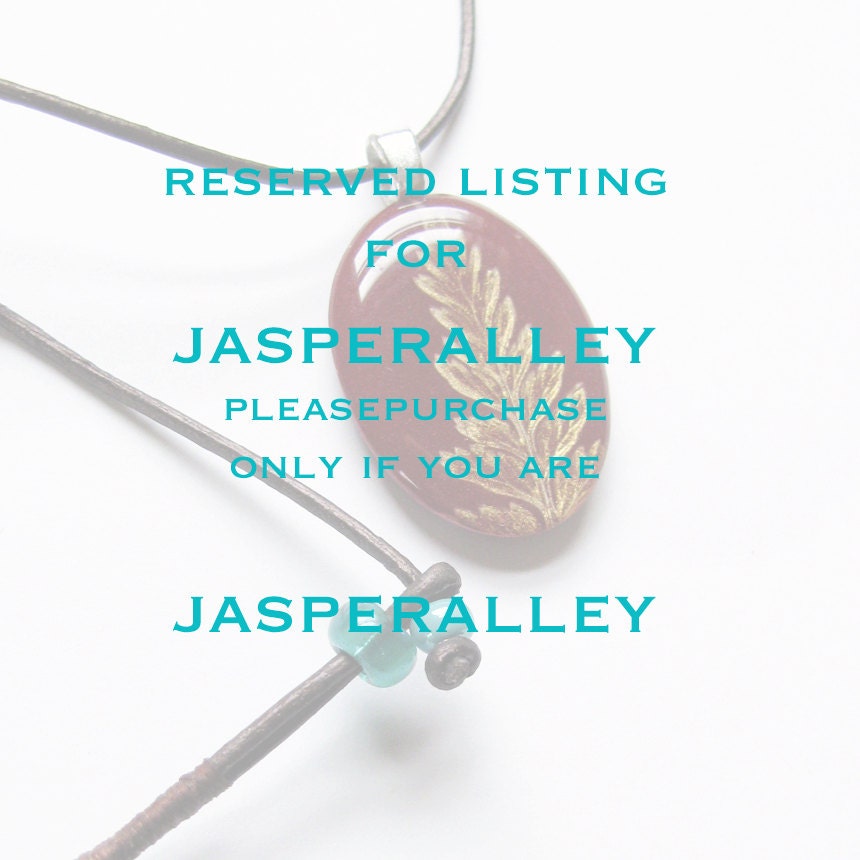 Fern Leaf Necklace Reserved Listing