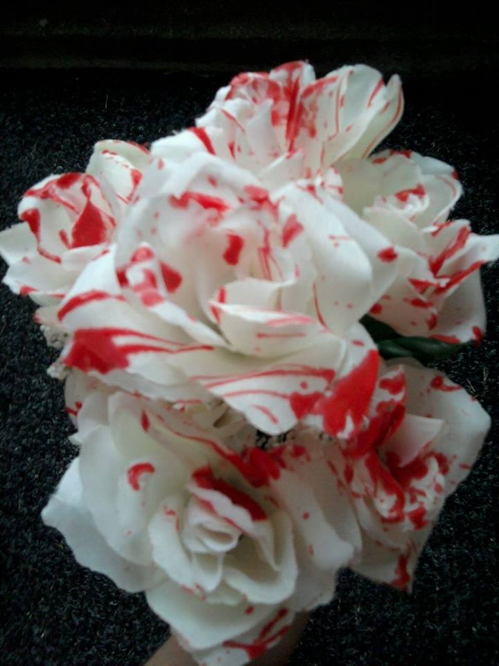 Items similar to halloween ZOMBIE BRIDE prop blood splatter corpse