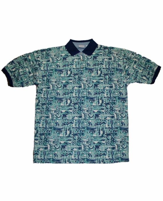 Vintage 90s Bugle Boy Polo Shirt Mens Size by VintageMensGoods