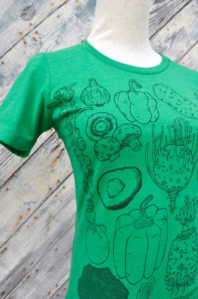 Womens Vegetable Tee - t-shirt - womens apparel - farmers market - vegetarian - NewDuds