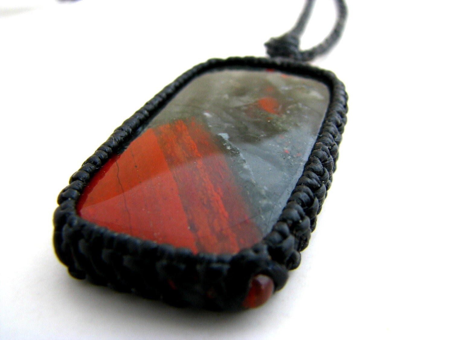 Bloodstone Necklace / March Birthstone / Red by EarthAuraCreations