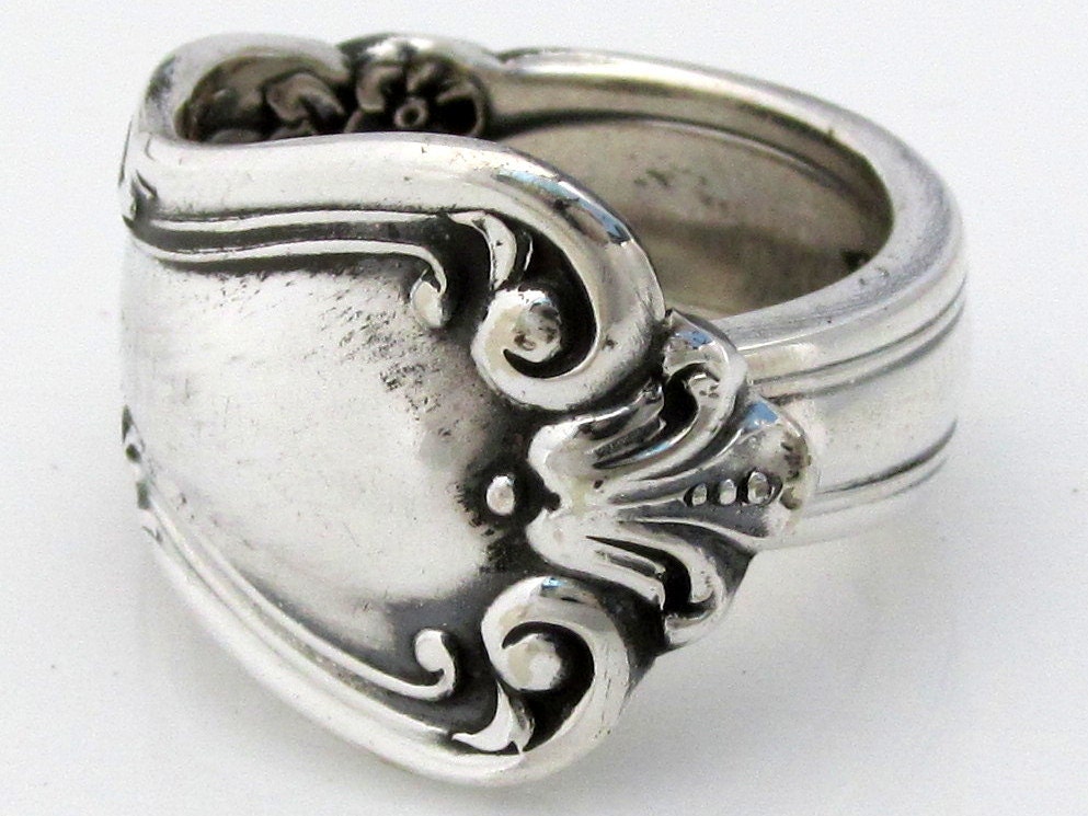 Spoon Ring Size 9 Silver Valley Rose