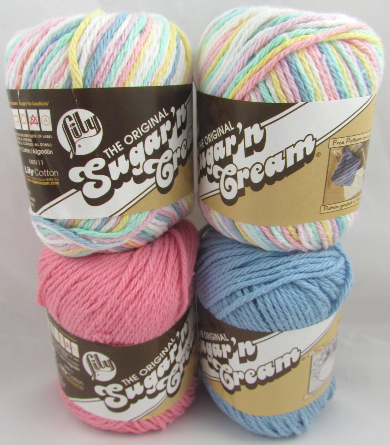 PRETTY PASTELS Lily Sugar'n Cream Yarn Matching by carolscabin