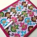 Chalkimamy Ann Kelle pink monkeys TRAVEL chalkboard mat/placemat (a)