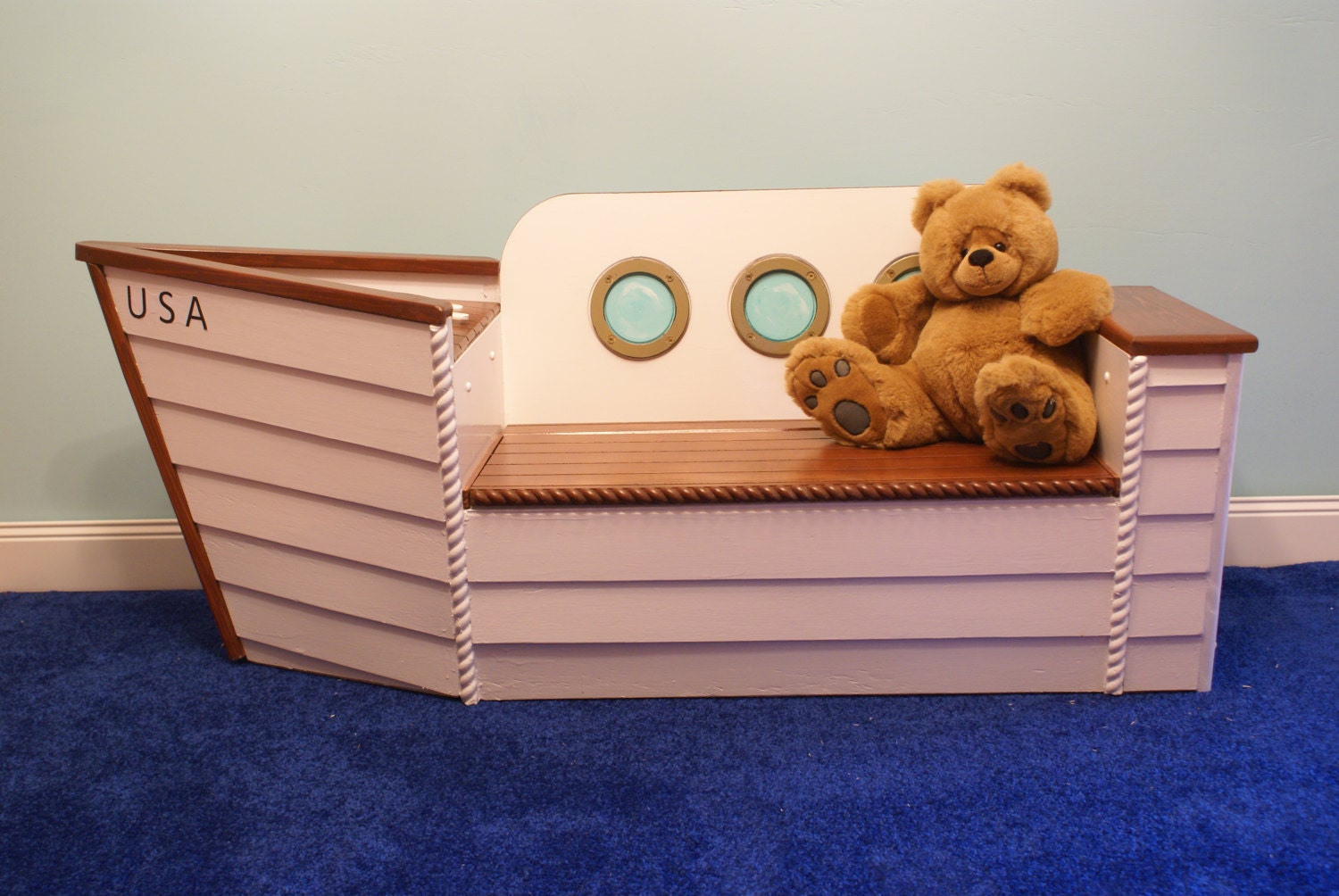 Nautical furniture toybox nautical by Adamzoriginals on Etsy