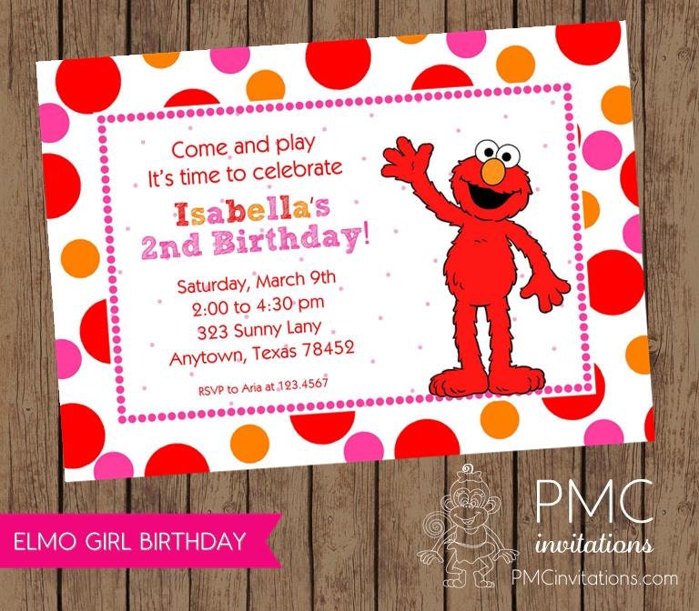 Sesame St Birthday Invitations - 1.00 each with envelope Il_570xn