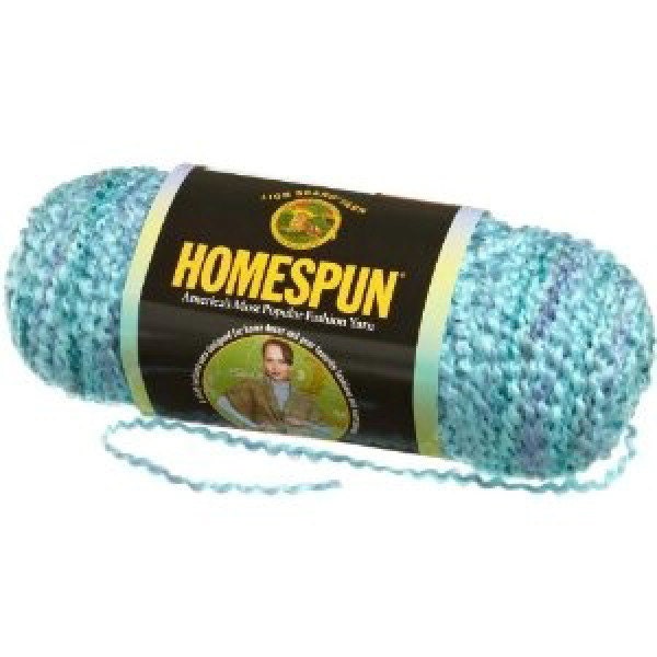 lion brand homespun yarn 3929 WATERFALL denim light sky blue ...