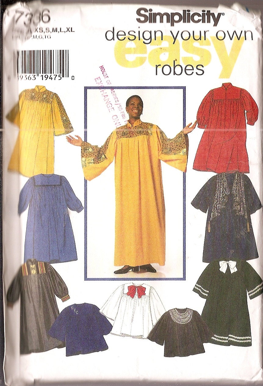 Simplicity 7336 Gown Choir Robe Clergy by nancesnostalgia on Etsy