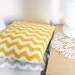 Chevron Crocheted Pillow - Organic Cotton Throw Pillow In White And Yellow