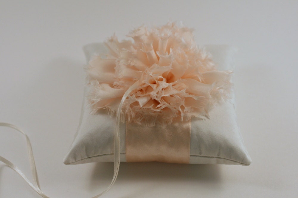 Wedding Ring Pillow-Juliette Collection in Pale Blush Pink and Ivory