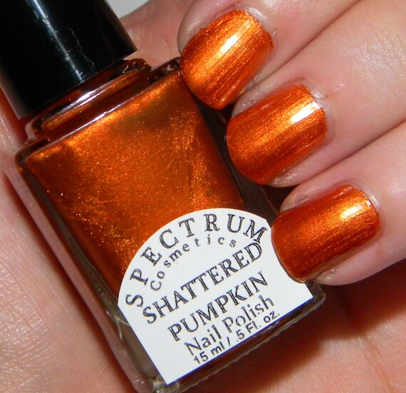 SHATTERED PUMPKIN Bold Orange Nail Polish by SpectrumCosmetic