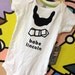 babe lincoln abe abraham beard bowtie black screen printed white bodysuit size 24 months