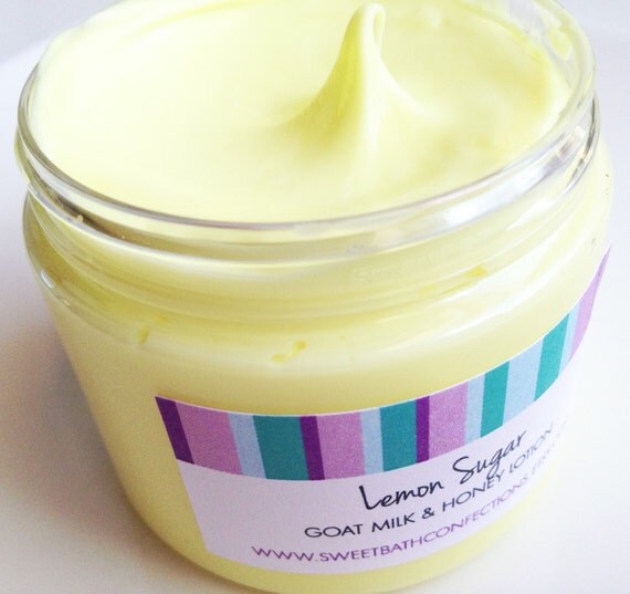 Lemon Sugar Lotion Goat's Milk and Honey by SweetClementineSoaps