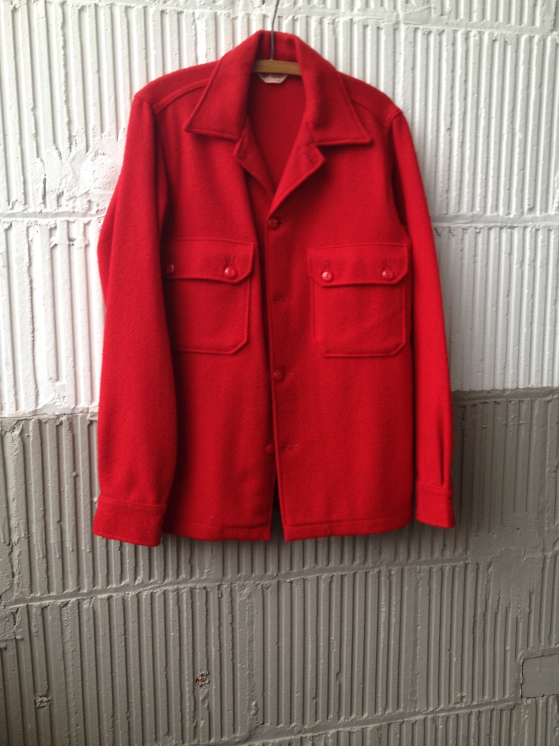 Vintage Scarlet Wool Boy Scout Jacket by joyofvintagewithsam