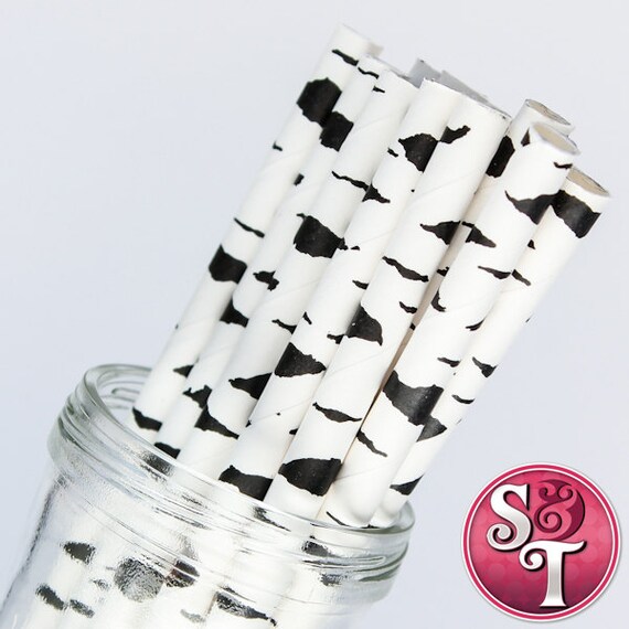 Birch Zebra Stripe Black Party Paper Straws - Cake Pop Sticks - Pixie Sticks - Qty 25 Il_570xn