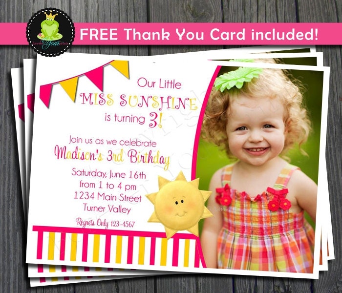 Sunshine Birthday Invitation - You Are My Sunshine Party Il_570xn