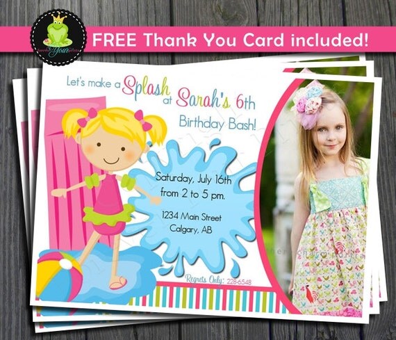Pool Party Invitation - Pool Party Birthday Il_570xn