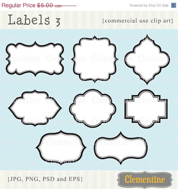 40% OFF SALE Labels 3 Printable labels clip art images, scrapbook clip art, royalty-free, layered in PSD - labels 3- Instant Download Il_570xn