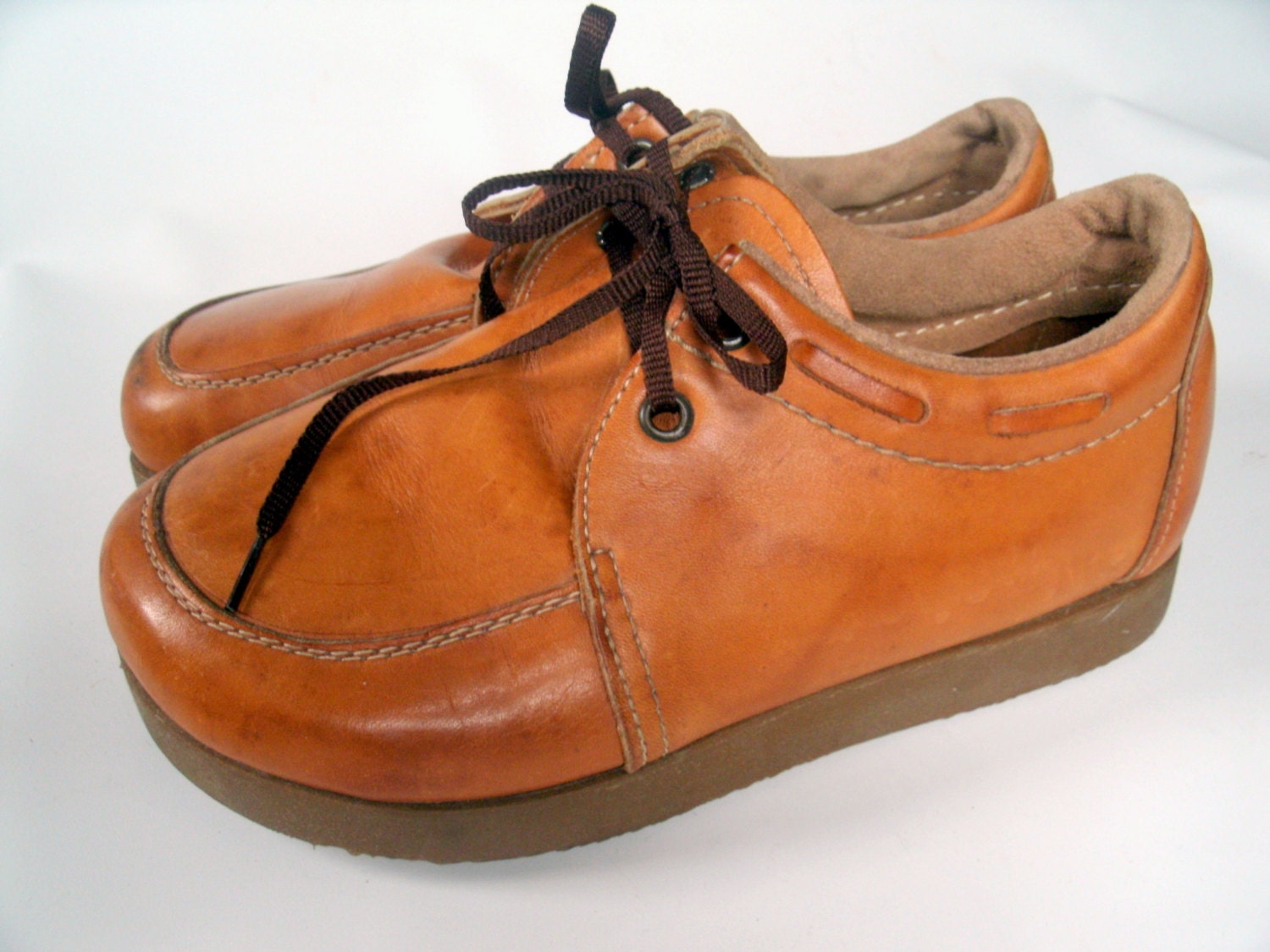 Caramel Brown Leather Earth Shoes Womens Size 7