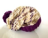 Knit baby hat, slouchy beanie, baby girl hat, cotton hat - TinyLoveGifts