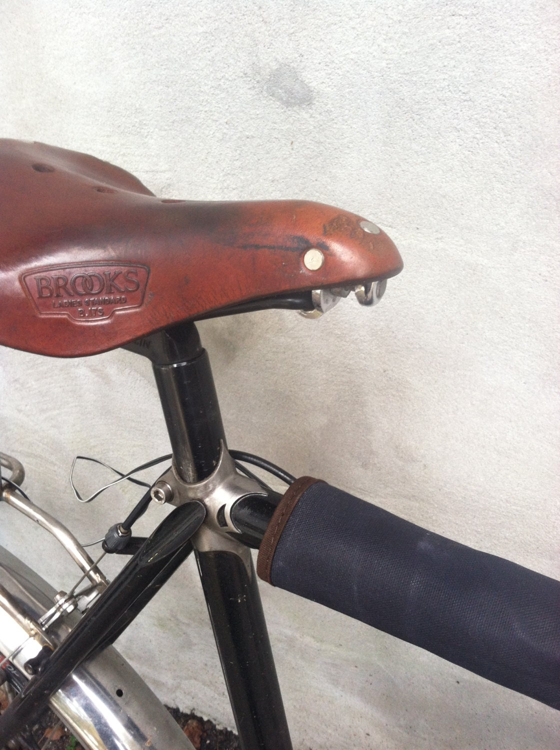 Items similar to Blue Bicycle Accessory, Bike top tube protector, Waxed