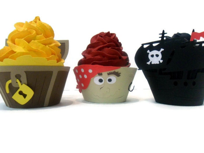 Pirate Cupcake Wrappers - set of 12 Il_570xn