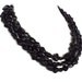 Black Turquoise Nugget Necklace - Black Turquoise Graduated Statement Necklace