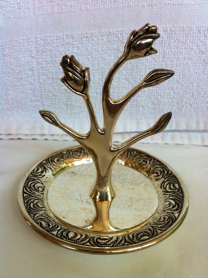 Silver Ring Holder Tree of Life Jewelry by GreySquirrelAntiques
