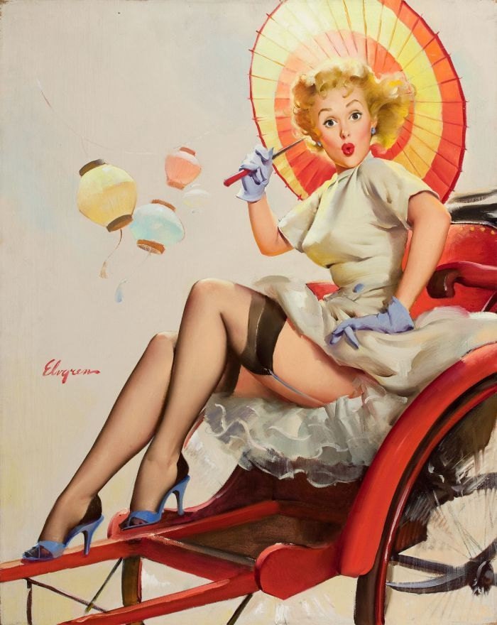 Elvgren Pinup Girl En Etsy Un Mercado Global De Artículos Hechos A