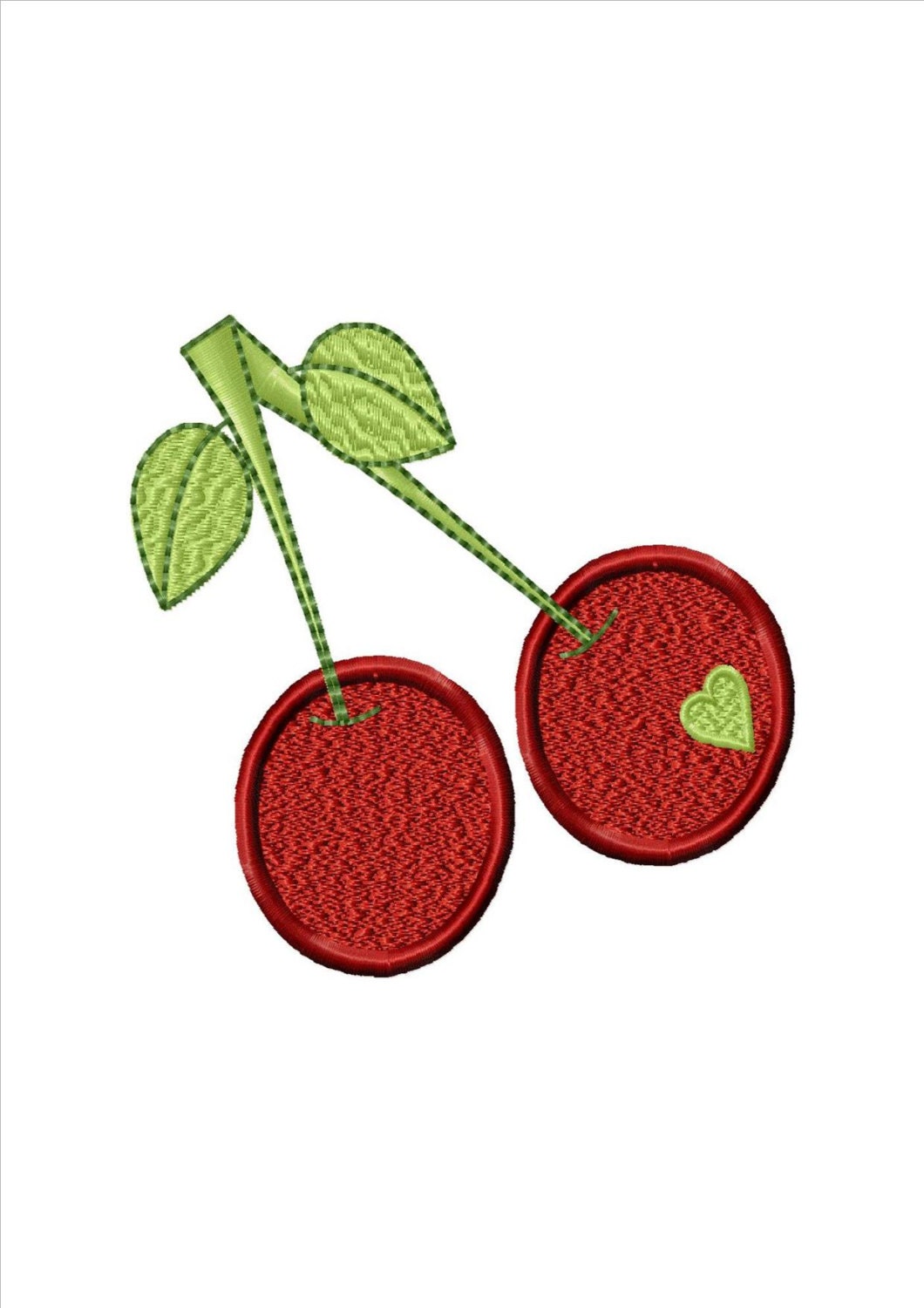 Items similar to CHERRY APPLIQUE Machine Embroidery Design on Etsy