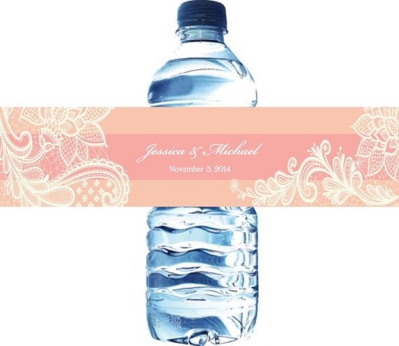 100 Waterproof Water Bottle Labels - Custom Wedding Water Bottle Labels Il_570xn