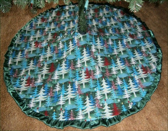 christmas tree skirt 44 tapered trees in teal red by christmas tree skirt 44 tapered trees in teal red by