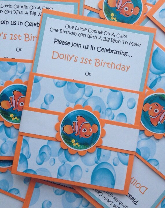 Handmade invites | Finding nemo baby shower, Nemo baby shower, Finding ...
