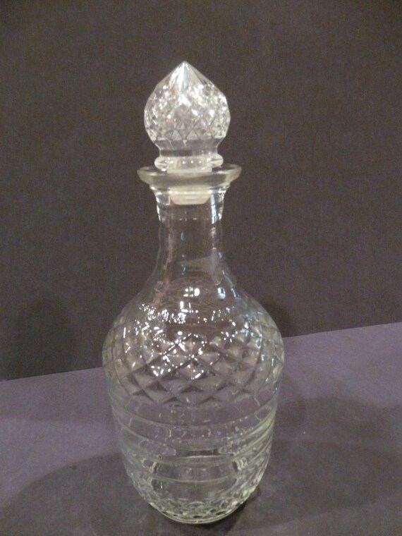 Liquor Decanter Glass Round Vintage by NeverLostGarden on Etsy