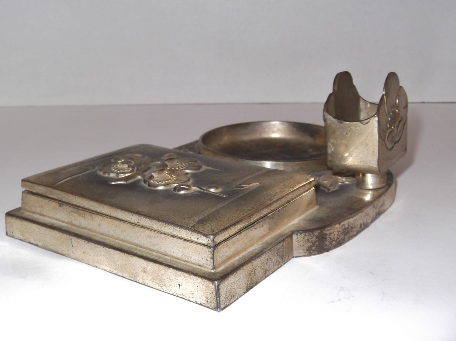 Vintage Metal Cigarette Case And Ashtray Four By Susiesellsvintage