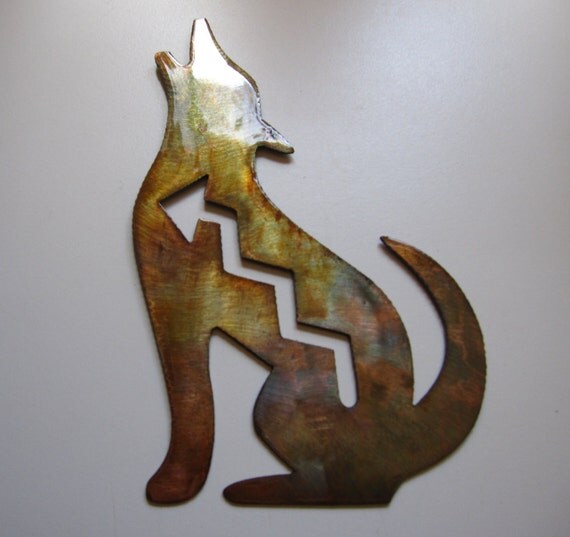 Arizona Hollin Coyote Metal Wall Art by HEAVENSGATEMETALWORK
