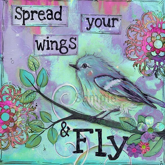 Teen Wall Art Tween Bird Theme Decor Spread by