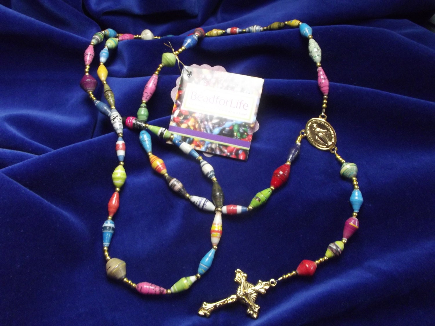 Bead For Life Rosary Handmade Paper Beads from by