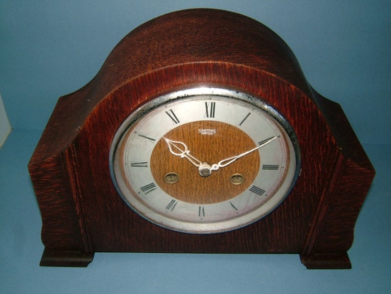 1950s Smiths Enfield 8 Day Striking Mantle Clock By Biminicricket