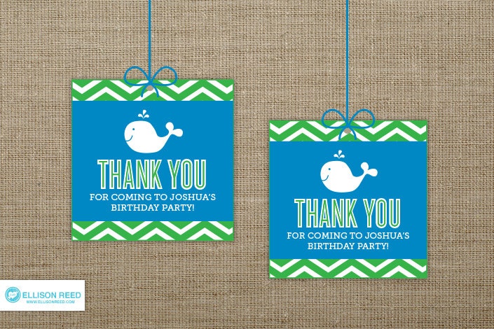 Chevron Whale Favor Tags - Whale Printable - Nautical Printable - 1st Birthday - 2nd Birthday - Boy Birthday - Girl Birthday - deocrations Il_570xn