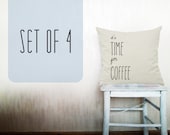 It's time for Coffee pillow Christmas decor gift Coffee pillow decorative throw pillow beige cotton sofa 12x12 inches Coffee pillow ohtteam - HomeLivingIdeas