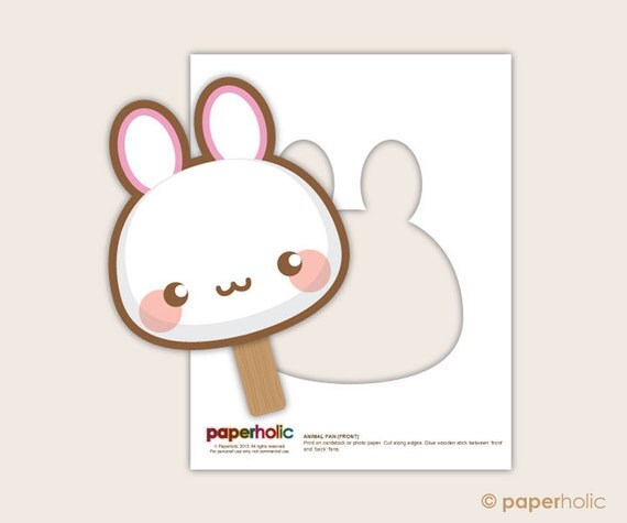 Printable Animal Fans - Children's Paper Craft by Paperholic Il_570xn