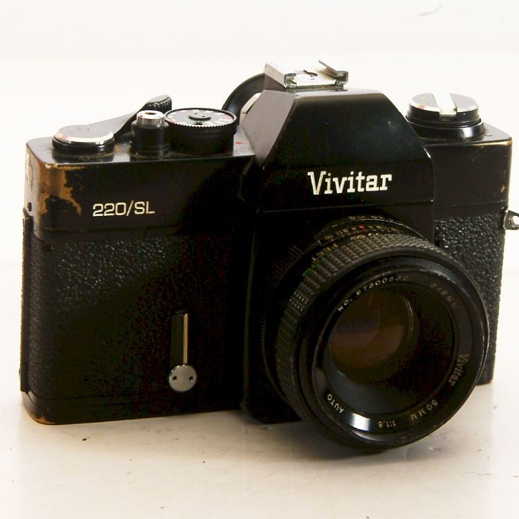 Vintage Vivitar Sl Slr Camera With Mm F Lens By Brasslens