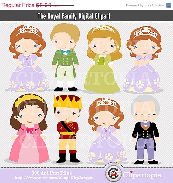 ON SALE The Royal Family Digital Clipart for Personal and Commercial Use /INSTANT Download Il_570xn